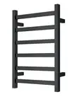 Matte Black Heated Towel Rail rack Square AU standard 650*450mm wide 6 bar 2023