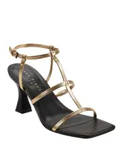 Marc Fisher Ltd. Women's Dennie Square Toe Strappy Mid Heel Sandals