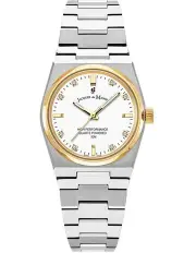 [Jacques Du Manoir] Swiss Horizon White Dial Stainless Steel Watch 31mm in Silver