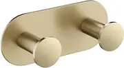 Kraus Elie Bathroom Robe and Towel Rack with 2 Hooks in Brushed Gold, KEA-18803BG