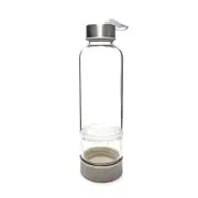 Crystal Infused Healing Glass Water Bottle Gemstone Chips Not Included 9" Tall