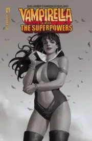 Vampirella vs. The Superpowers #1 I 1:10 Jung Geon Yoon B&W Variant