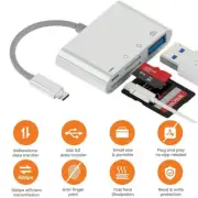 4in1 USB C Hub Converter Adapter USB 3.0 Port SD/TF Card Reader PD Charging Port