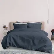 Leonardo Midnight Embossed Quilt Cover Set
