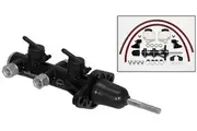 Wilwood Compact Remote Tandem Master Cylinder 1-1/8" Bore, Black Finish WB260-14244-BK