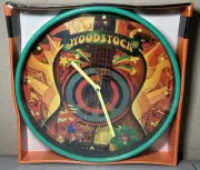 1985 Woodstock Music Festival Radio Days 12” Wall Clock Guitar Peace Hippie NEW