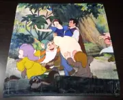 Disney Snow White with Dwarfs Wash Cloth Face Washer, 35x35cm Cotton (Brand New)