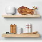 Rustic Farmhouse Floating Shelves, Bathroom Wooden Shelves for Wall Mounted, Thi
