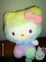 Hello Kitty Plush Pastel 6.5" Long Sanrio New With Tag