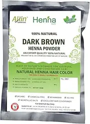 Allin Exporters Dark Brown Hair - 100% Organic and Chemical Less Henna for Hair Color Hair Care - (60g = 1 Packet)