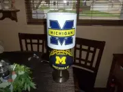 MICHIGAN WOLVERINES BASKETBALL TABLE LAMP (HANDCRAFTED)