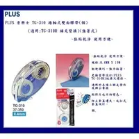 在飛比找PChome商店街優惠-PLUS 普樂士 TG-310 捲軸式雙面膠帶(個)(適用: