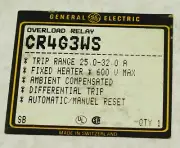 GE CR4G3WS Overload Protection Relay 25-32Amp Range