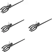 Gatuida 4pcs Condenser Clamp Labs Clamp Holder Labs Universal Clamp Tool Stand Lab Flask Clamp Microcentrifuge Tube Clip Three Prong Clamp Beaker Stand Clamp Test Tube Clamp Iron Silver