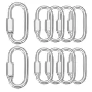 10Pcs M10 2.28" Quick Links Stainless Steel Screw Chain Connector Chain Link