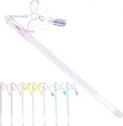 SHOWERORO Sequin Pendant Pens Set 8pcs Writing Pens Stylish Butterfly Clip Stationery Ideal for Students and Office Workers Random Color