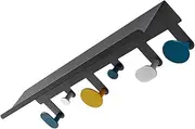 Wall Mount Coat Rack with Hooks Peacock Towel Hook Rack for Keys Clothes Items for Entryway Bathroom Kitchen More Multi Functional Storage