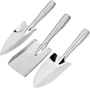 1 Set 3pcs Stainless Steel Shovel Suit Uprooting Gardening Shovel Tools Garden Tool Kit Portable Hand Shovels Stainless Steel Garden Shovel Shovels for Garden