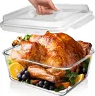 LARGE Glass Food Storage Container Airtight Locking Lid, 6500 ML, 220 oz, 28 Cup