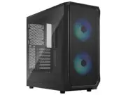 Fractal Design Focus 2 RGB Black ATX mATX Mini ITX Clear Tinted Tempered Glass M
