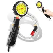 Tire Inflator with Pressure Gauge, 0-60psi, High Flow Air Chuck & Compressor ...
