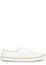 Saint Laurent Feliz Leather Sneakers - White - 11, Saint Laurent Trainers, Lace up Front 11