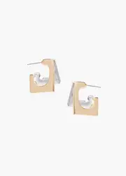 [Taking Shape] Taking Shape Square Hoop Earrings in Multi - Women's Accessories Multi