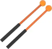 VINTORKY 1Pair Rubber Head Xylophone Mallets with Handle Comfortable Grip Percussion Instrument Mallets for Glockenspiel and Xylophone for Musicians and Music