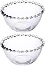 Kichvoe 2pcs Clear Glass Bowl Sauce Dishes Trifle Bowl Transparent Appetizer Bowl Pasta Bowls Ice Cream Bowl Oatmeal Bowl Mixing Bowls Mini Decor Household Dessert Bowl Bird's Nest Platter