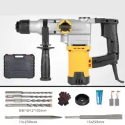 1200W Heavy Duty Corded Hammer Drill Electric Impact Driver with Bit Set in Case
