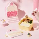 Portable Cake Shaped Lunch Box Cartoon Fruits Storage Box Food Container Kids