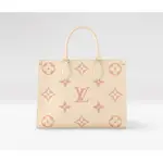 LOUIS VUITTON LV ON-THE-GO MM ONTHEGO CRèME 米色