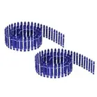 2pcs Miniature Garden Fence, 35 Inch Long Decorative Picket Fence, Dark Blue
