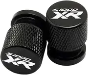 xinjiedianzi Compatible with S1000R S1000XR Motorcycle CNC Accessories Parts Wheel Tire Valve Caps Stem Case Cover(S1000XR Black)