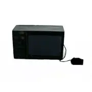 Dolls House Black Microwave with Cord Miniature Accessory Kitchen Appliance