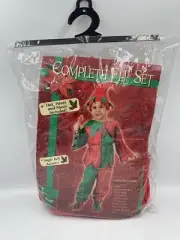 Fun World Youth Unisex Complete Elf Set Small 4-6 New- Package Tear