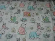 Honey Luv White Flannelette Cotton Fitted Cot Sheet Handmade