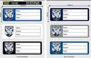 Canterbury Bulldogs NRL School Book Label Decal Stickers