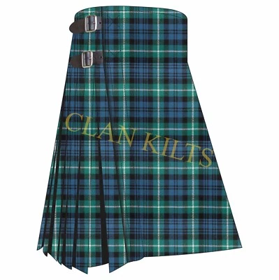 Scottish Handmade Traditional Lamont Ancient 8-yard Tartan Kilt For Men