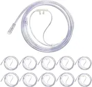 10 Pack High-Flow Soft Nasal Oxygen Cannula, Standard Connector 6.6 Feet