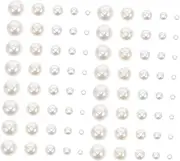 [DOITOOL] 200pcs White Freshwater Pearl Beads Mixed Durable and Peel Resistant Jewelry Beads for DIY Crafting Beading and Embroidery Decorations