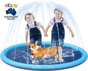 Splash Pad for Kids and Dog, Non-Slip Large Sprinkler Splash Play Mat, 67" Sprin