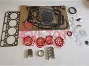for KUBOTA V1703 Rebuild kit Piston Ring + Overhaul Gasket kit + Main conrod Bearing Set