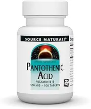 Source Naturals Pantothenic Acid, 100 mg, 100 Tabs