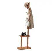 Coat Rack, Freestanding Hall Tree, Coat Rack Stand with 8 Hooks, Somber Walnut