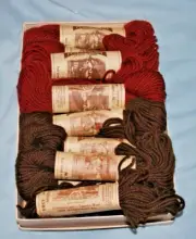 Vintage Lot 9 Skeins LADY HANDICRAFT CO Tapestry Wool Yarn Needlepoint NEW YORK