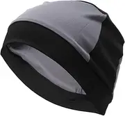 X AUTOHAUX Cycling Hat Sweat Wicking, Breathable Helmet Liner Polyester Mesh, Spandex Fabric Black,Deep Gray 25x14cm/9.84"x5.51" 1 Pcs