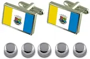 [Select Gifts] Shirt Dress Studs Aperibe City Rio de Janeiro State Flag Cufflinks