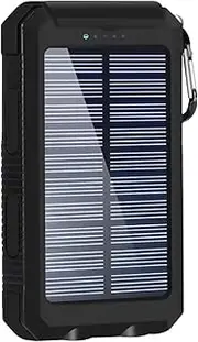 Wireless Solar Charger - 20000mAh Fast Charging Battery, Wireless Outdoor Charger | Portable USB Charging Device with Built-in Flashlight, Rugged Solar Panel for Camping Hiking Travel Powerr