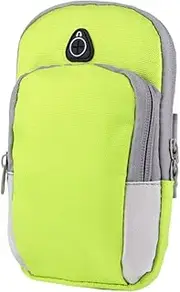 Housoutil Running Phone Armband Reflective Stripes Large Capacity Sports Arm Bag for Fitness Climbing Hiking Breathable Phone Bag